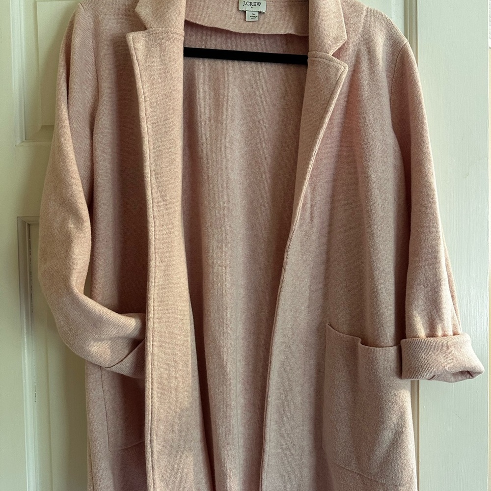 Cozy Pink Open-Front Sweater